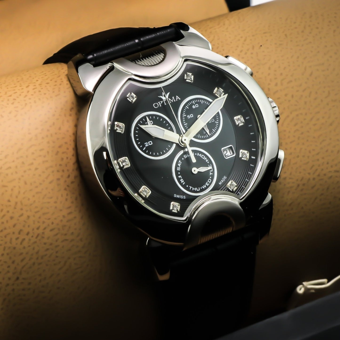 Optima • Swiss Chronograph Watch • 45.9mm • Quartz • 3ATM • OSC233