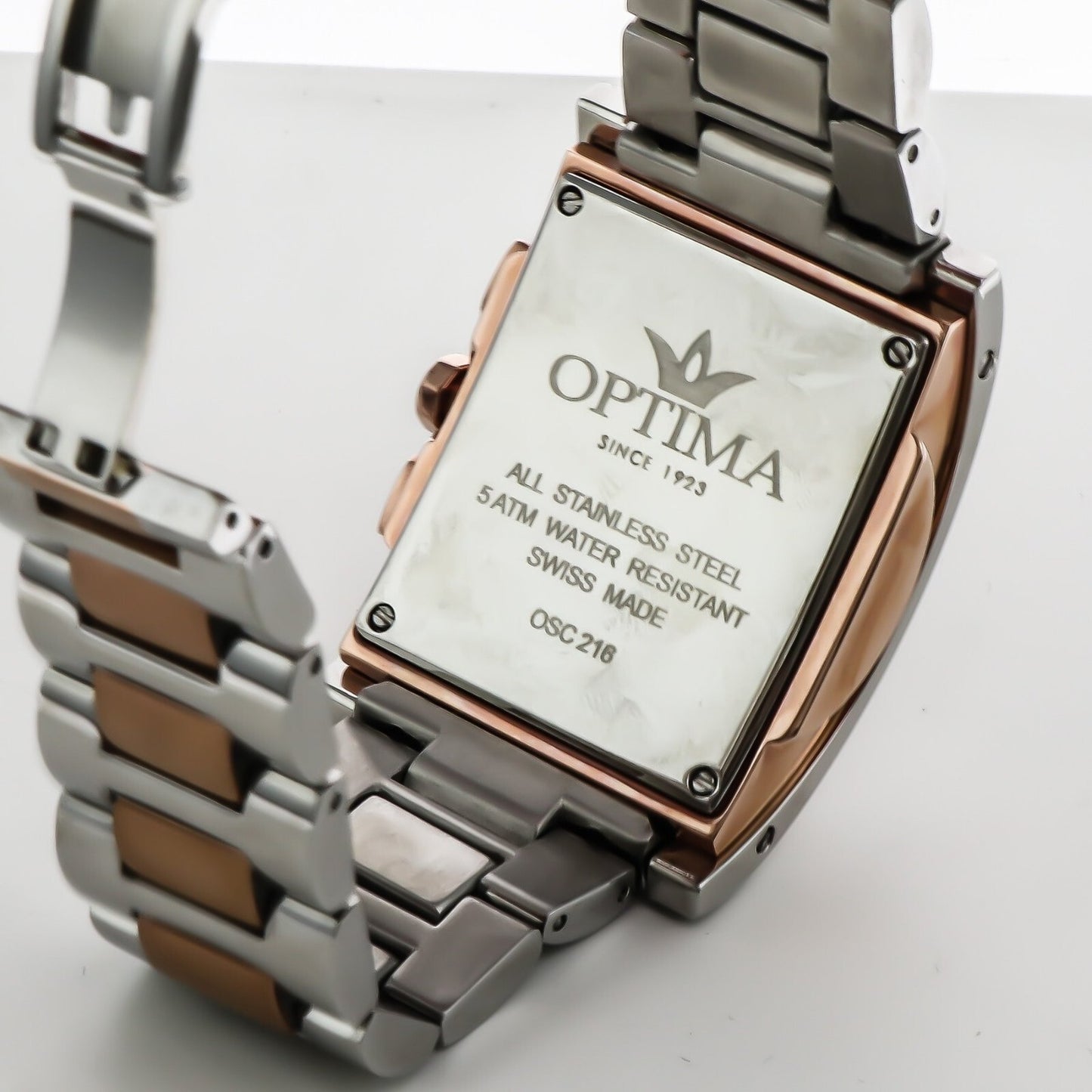 Optima • Swiss Chronograph Watch • Stainless Steel • 35.5x48.8mm • Quartz • 3ATM