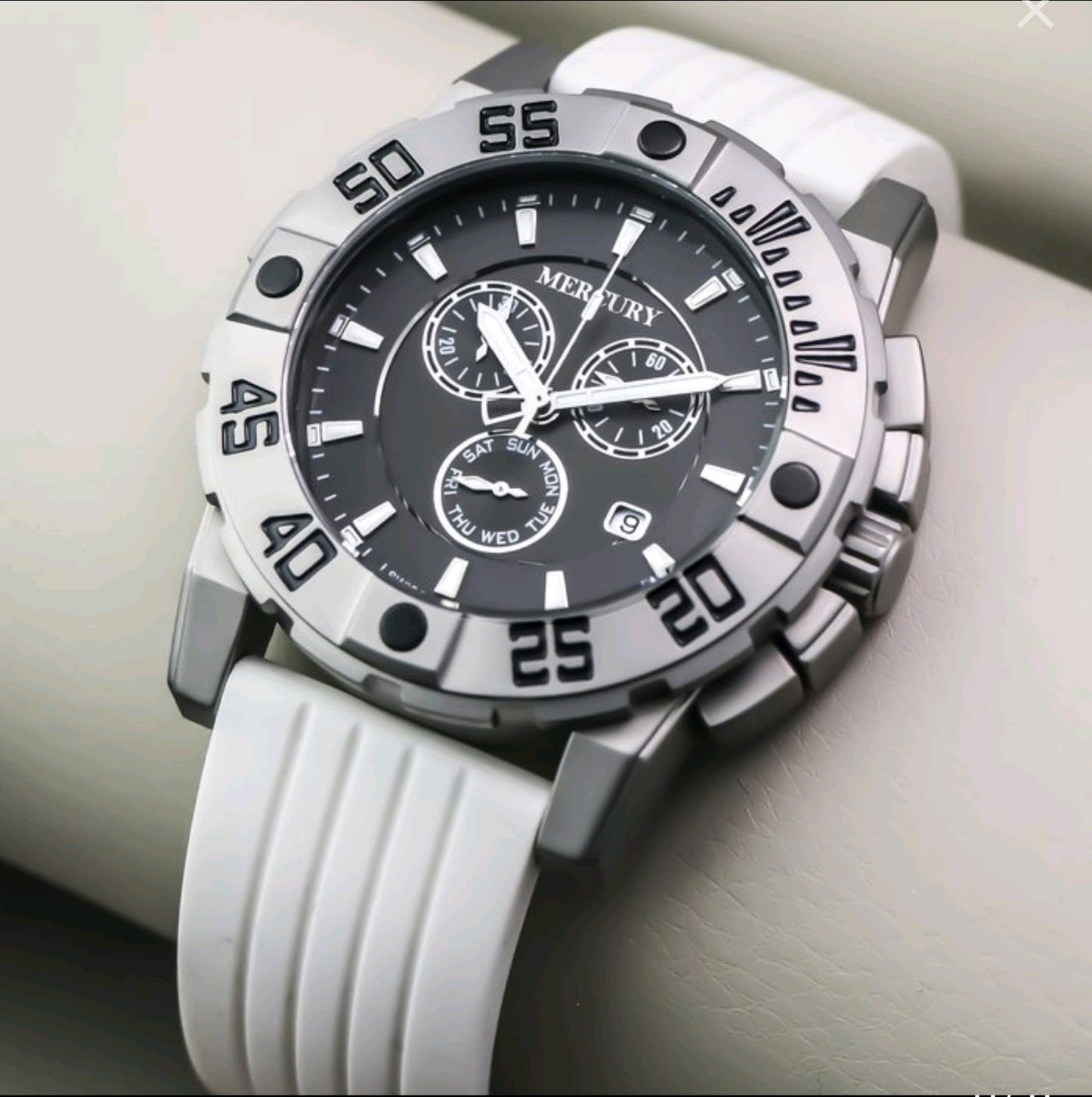 MERCURY • Swiss Chronograph Watch • Stainless Steel Quartz• ME10225-SS-3