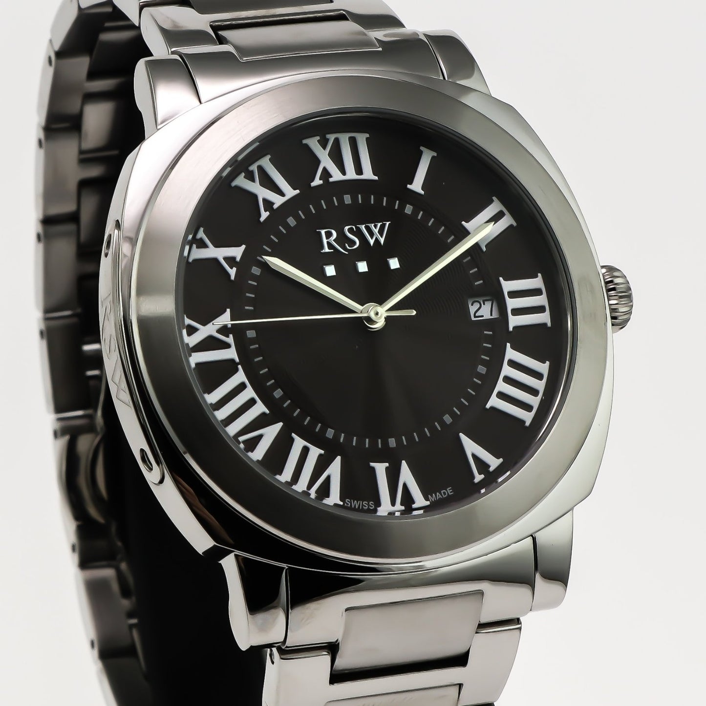 RSW • Swiss Watch • Stainless Steel • 46.80mm• Quartz • 5ATM • RSWM118