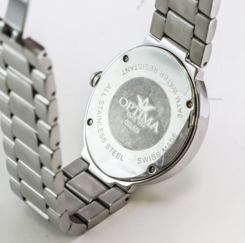 Optima • Reloj suizo de diamantes • OSL315-SS-D-1 • 28 diamantes blancos SI de 0,16 ct