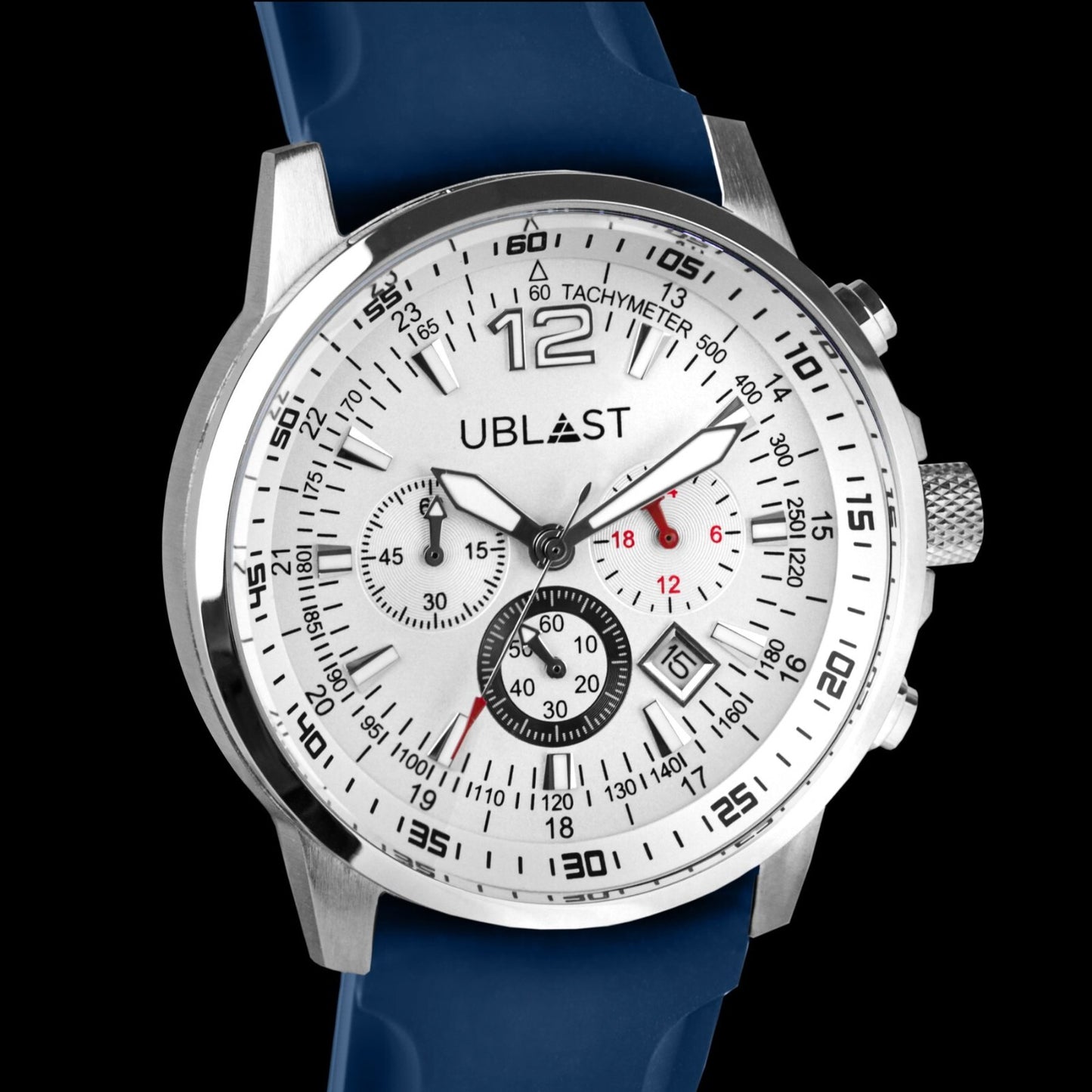 UBLAST • Street Race Chrono Watch • 43mm • Miyota OS20 • 10ATM • UBSR43CBWH
