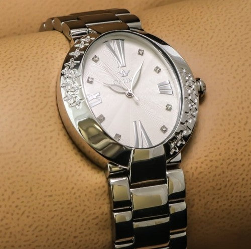 Optima • Reloj suizo de diamantes • OSL315-SS-D-1 • 28 diamantes blancos SI de 0,16 ct