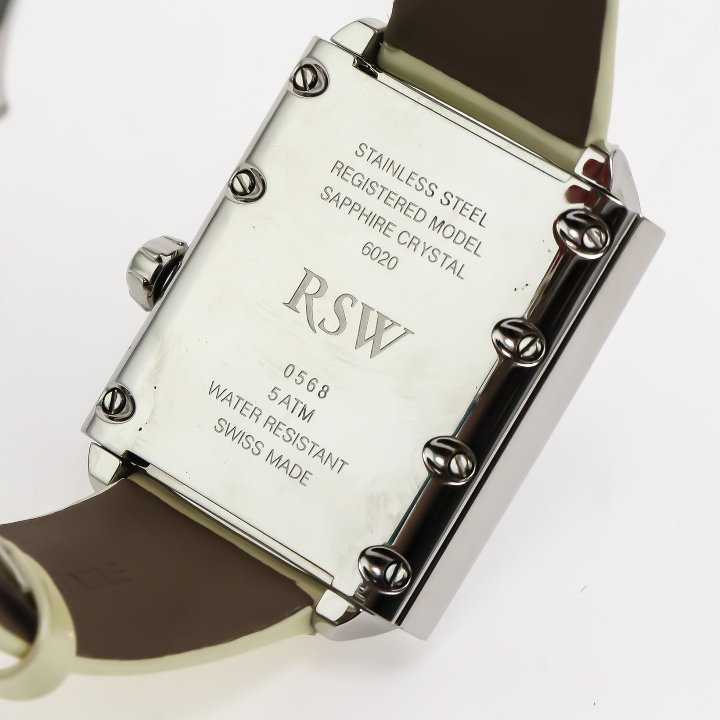 RSW • Reloj suizo • Cuarzo • Acero inoxidable • 39,05 x 45 mm • 3 ATM • RSW6020