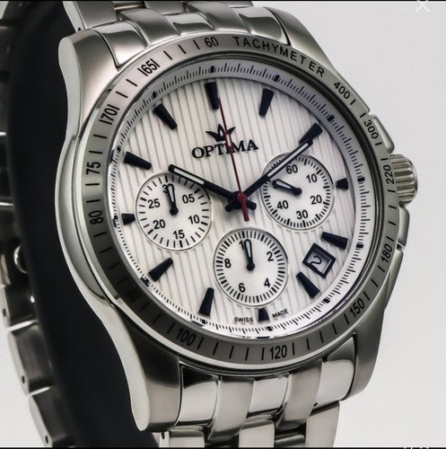 Optima • 48.15mm Swiss Chronograph Watch • Date • WR50M • Quartz • OSC377