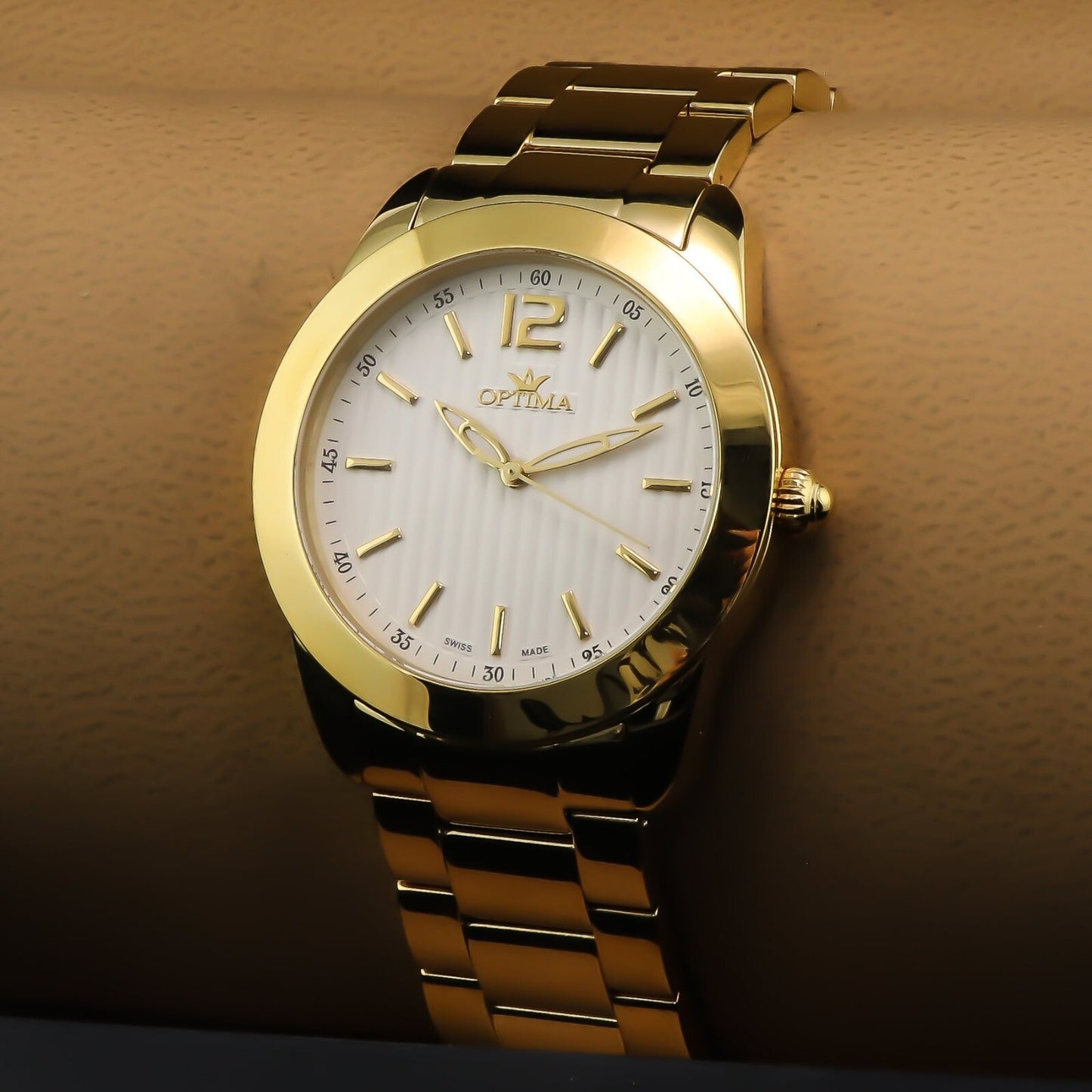 Optima • Reloj suizo • Acero inoxidable • 38 mm • Cuarzo • 3 ATM • OSL257