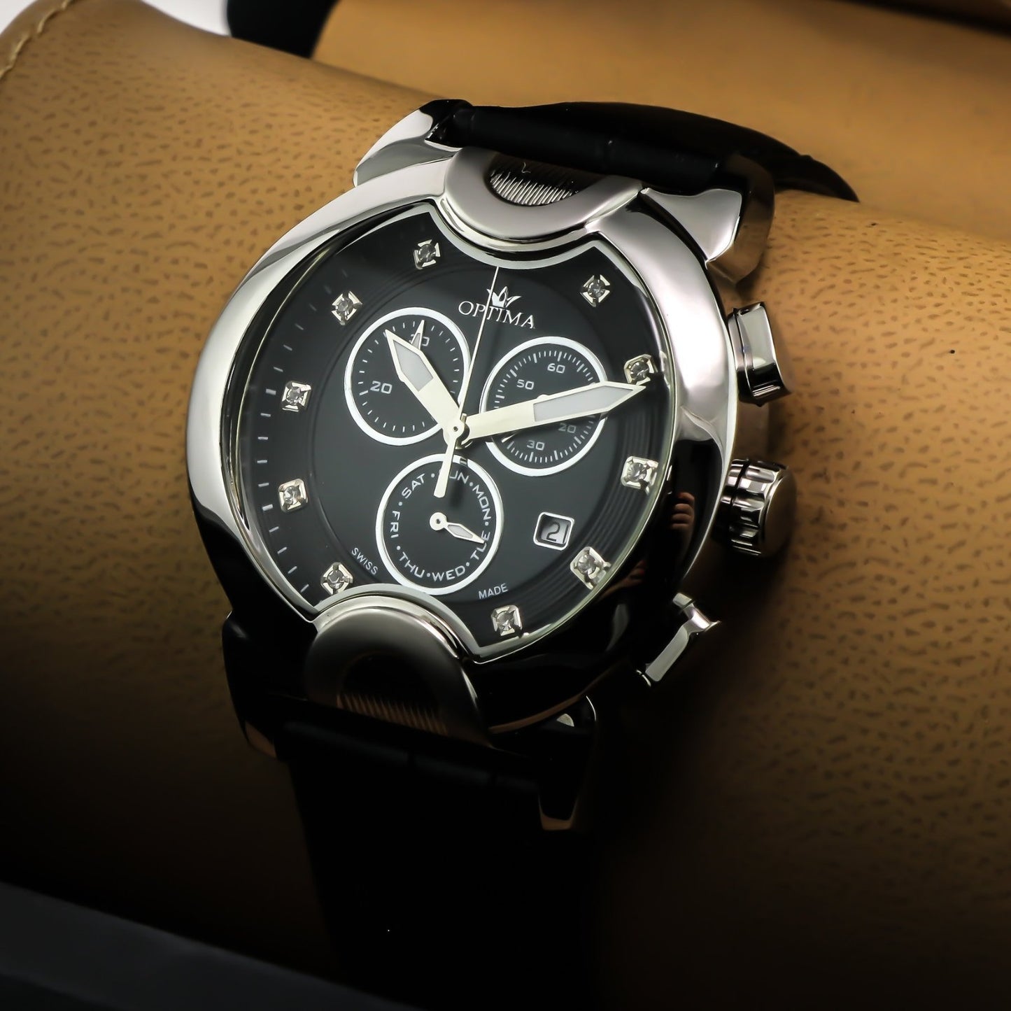 Optima • Swiss Chronograph Watch • 45.9mm • Quartz • 3ATM • OSC233