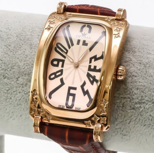 Optima • Swiss Diamond Watch • Stainless Steel Quartz • Diamonds 0.23ct • OSM189