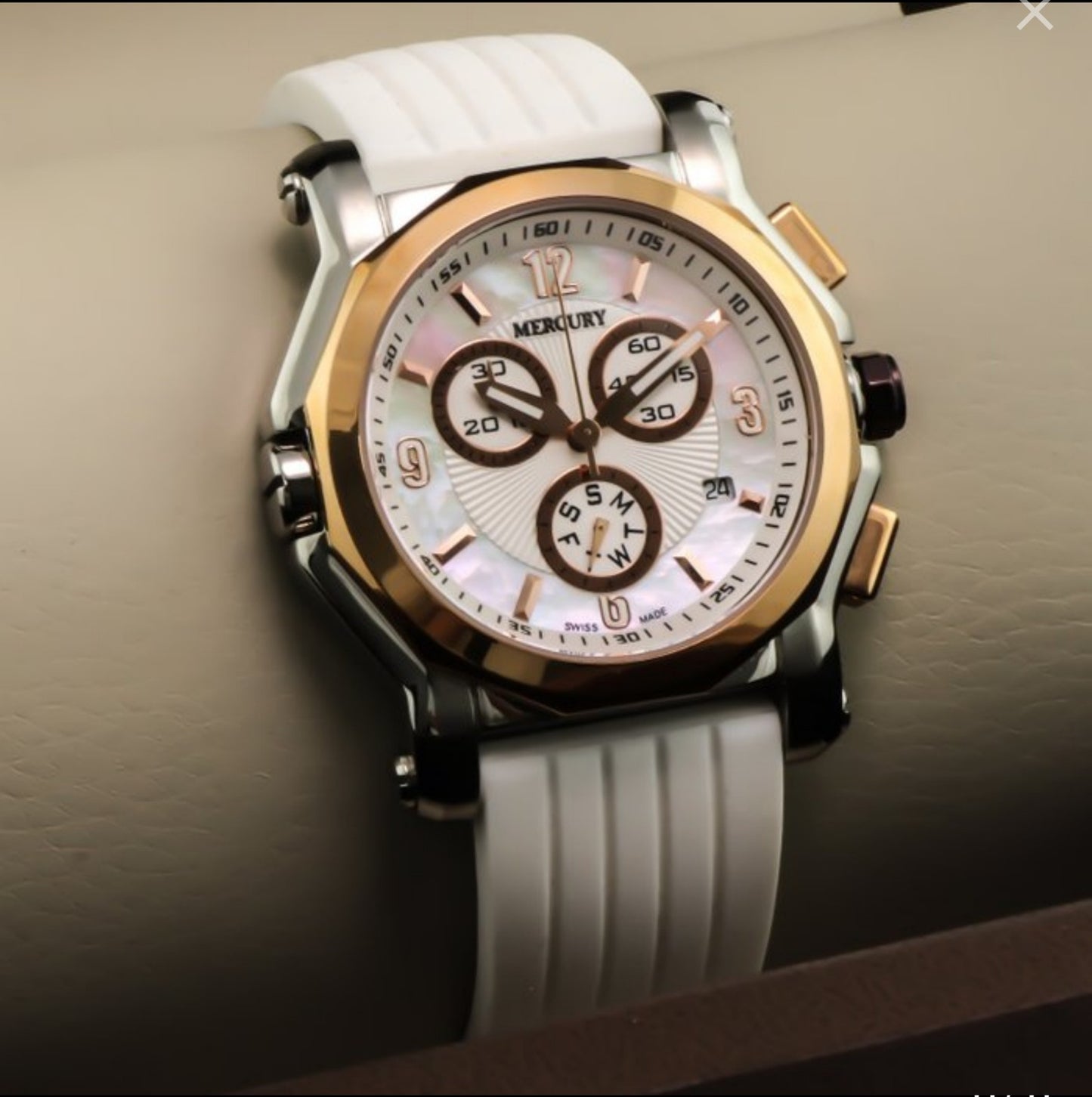 Mercury • Swiss Chronograph Watch • Stainless Steel Quartz 42.5mm • 3ATM ME1075