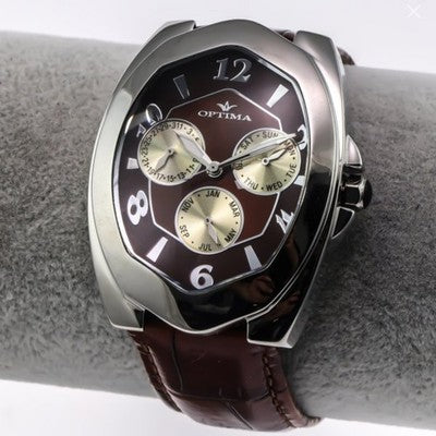 Optima Swiss Mens • Full Calendar • Quartz • Stainless Steel • 37mm Presale 8/15