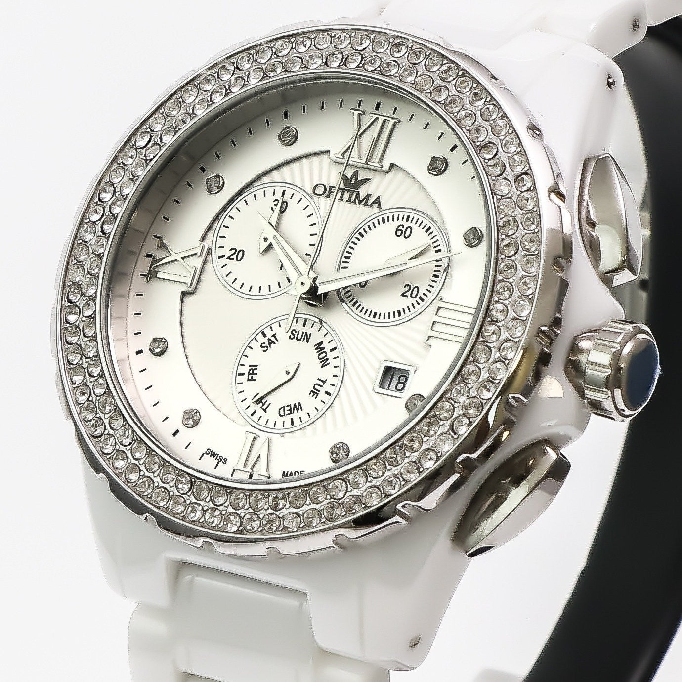 Optima • Swiss Chronograph Watch • Stainless Steel • 43mm • Quartz • 5ATM