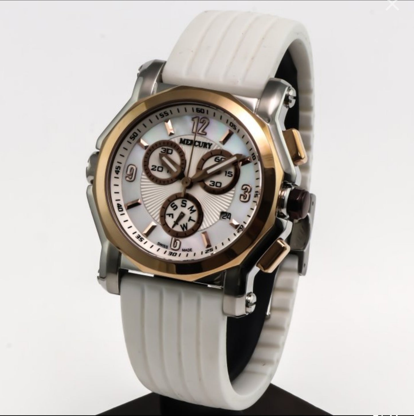 Mercury • Swiss Chronograph Watch • Stainless Steel Quartz 42.5mm • 3ATM ME1075