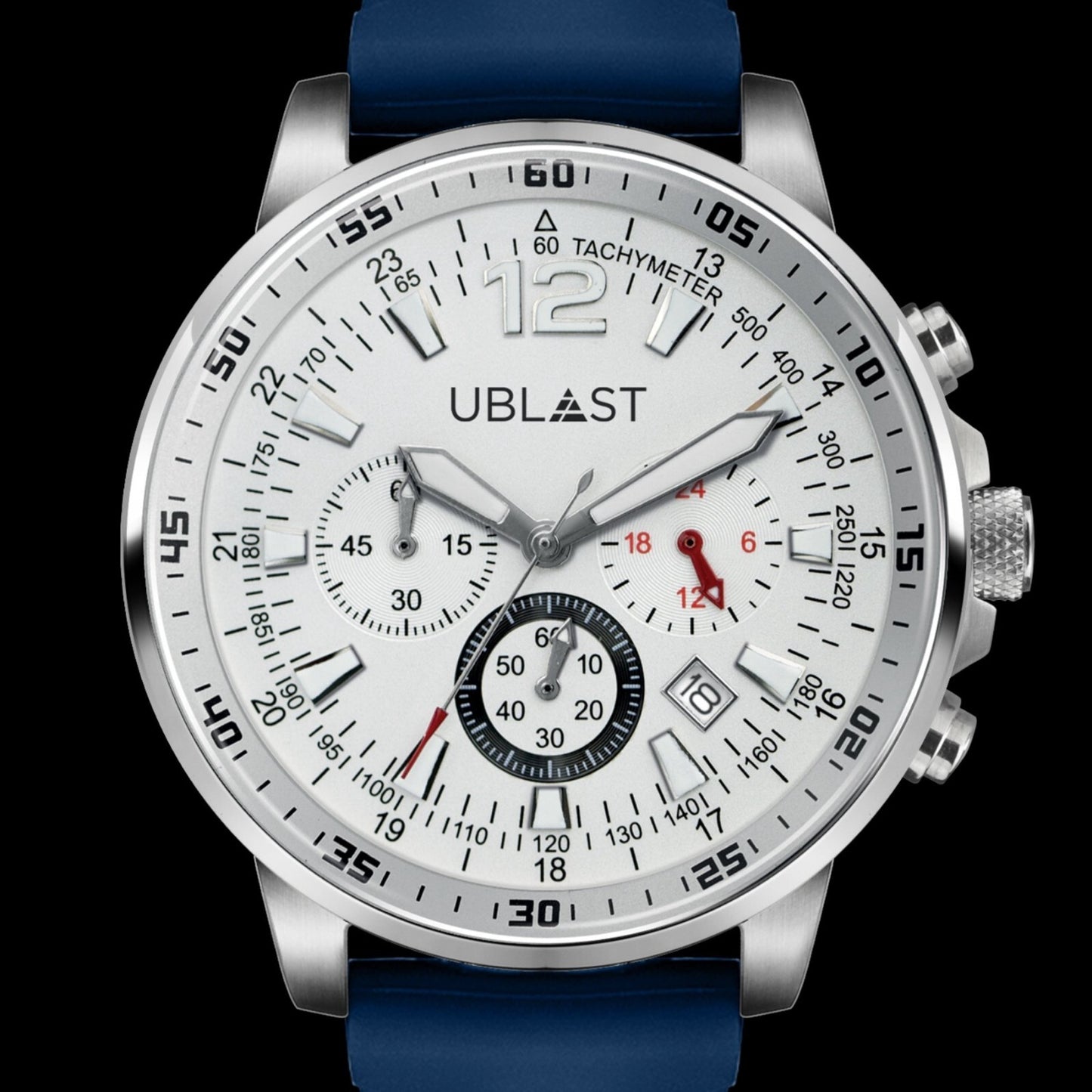 UBLAST • Street Race Chrono Watch • 43mm • Miyota OS20 • 10ATM • UBSR43CBWH