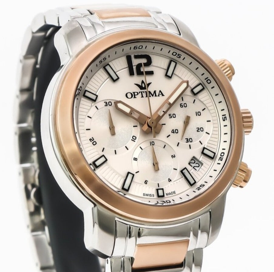 Optima •Swiss Chronograph Watch •OSC399-SR-1 • Day Date Quartz