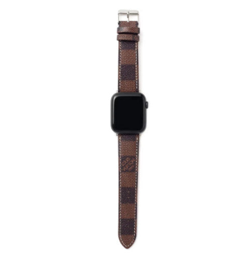 Luxury Leather Watch Band • Compatible with Apple Watch • Fits 38–49mm Series