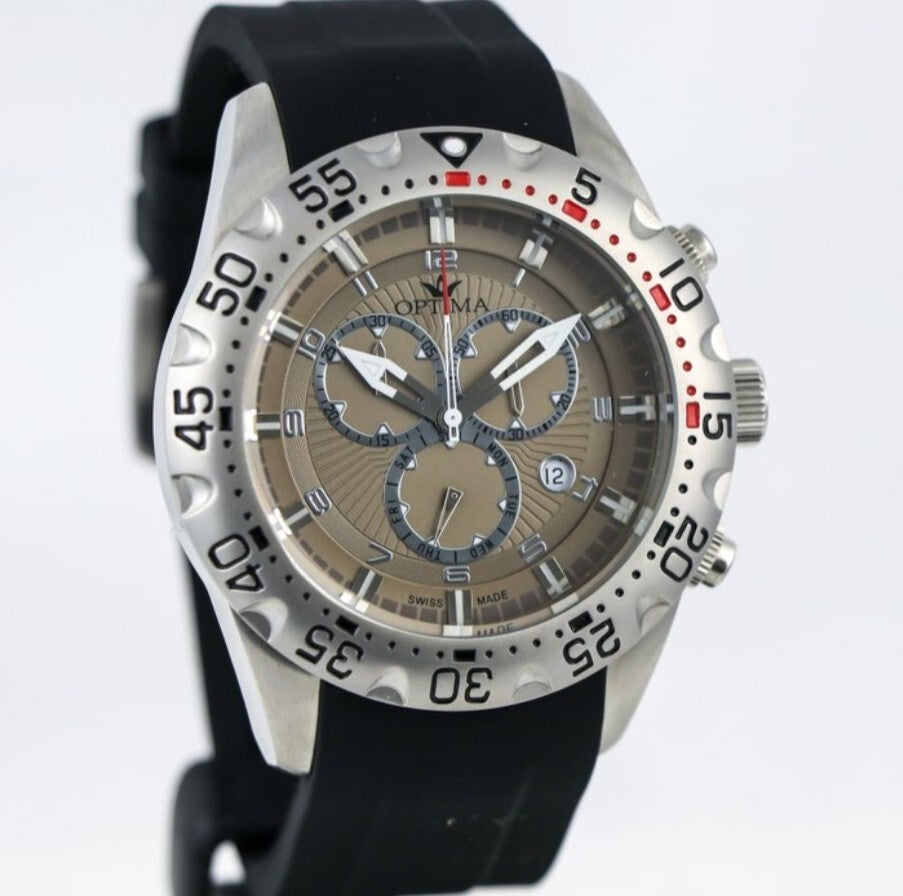 Optima • Swiss Chronograph Watch • Stainless Steel • Quartz OSC342-SX-4
