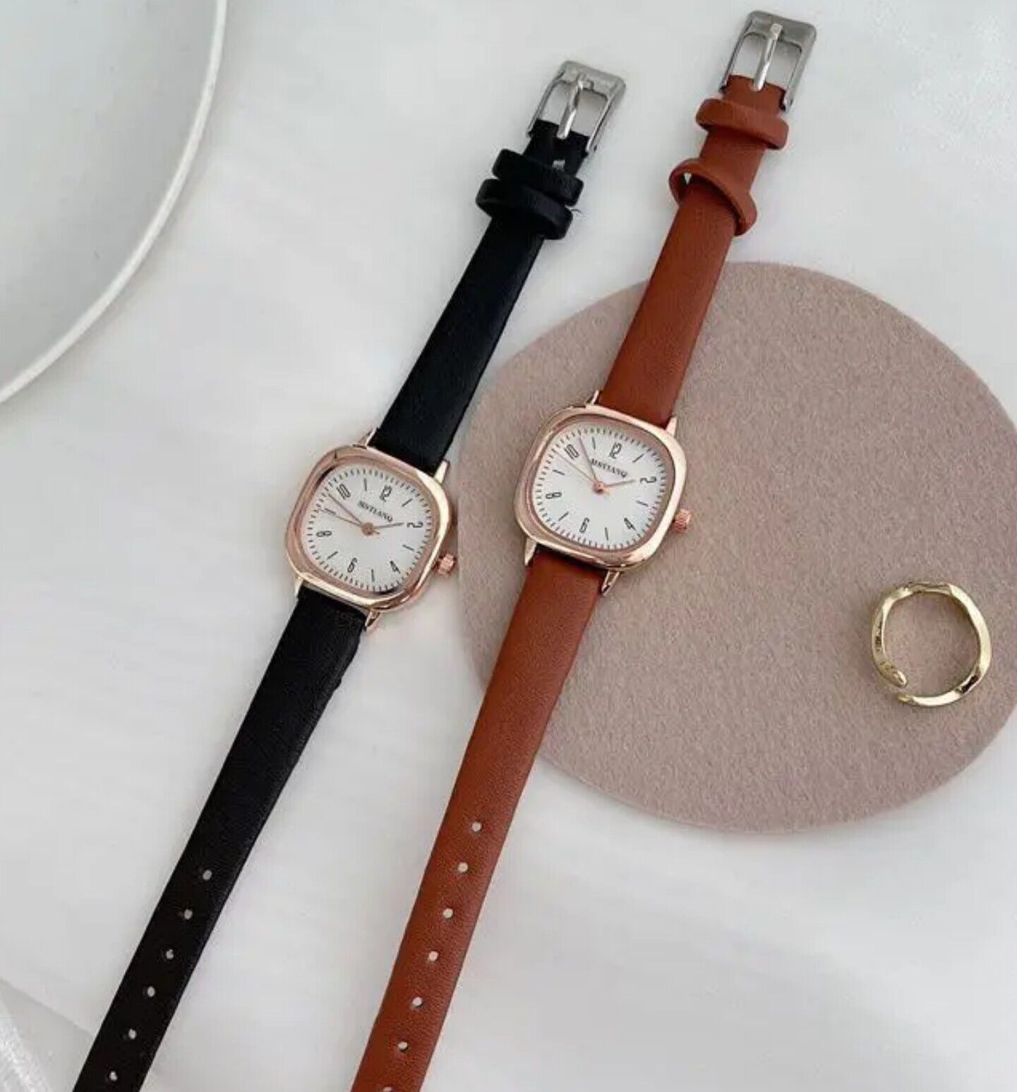 Womens Fashion Watch • 25mm • Quartz • 3ATM • Leather Strap • MsTianQ
