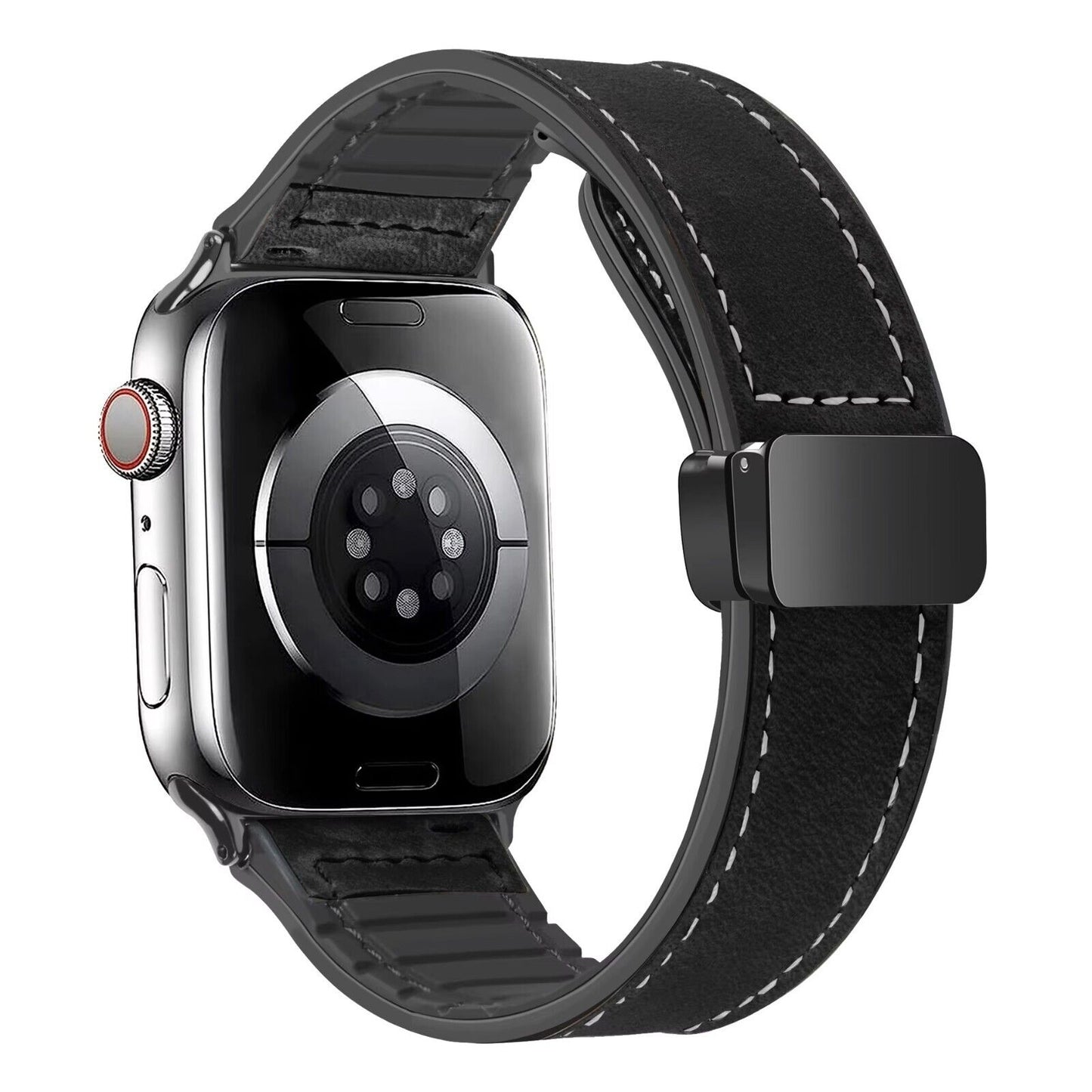 Leather Ultra Magnetic Buckle Strap • Apple Compatible 38/40/41 & 42/44/45/49mm