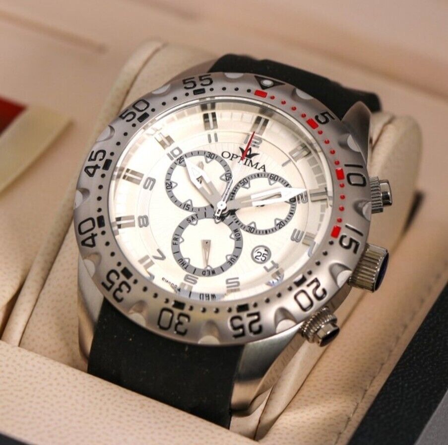 Optima • Swiss Chronograph Watch •Stainless Steel Quartz • Quartz • OSC342