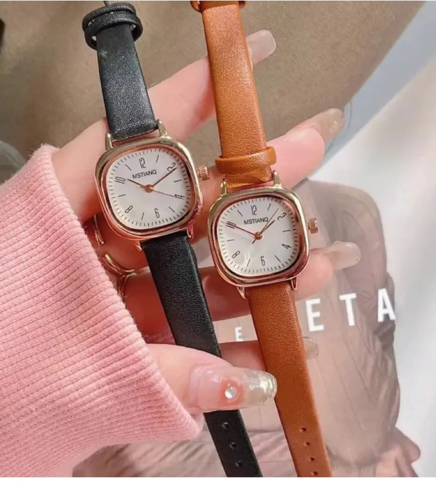 Womens Fashion Watch • 25mm • Quartz • 3ATM • Leather Strap • MsTianQ