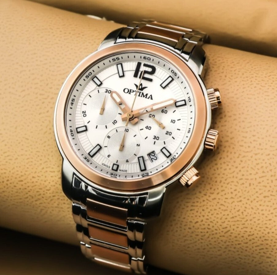 Optima •Swiss Chronograph Watch •OSC399-SR-1 • Day Date Quartz