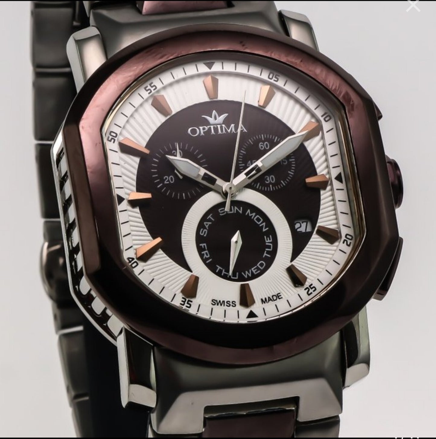 Optima • Swiss Chronograph Watch • 40x44mm • OSC243-SC-1 • Date SubDay
