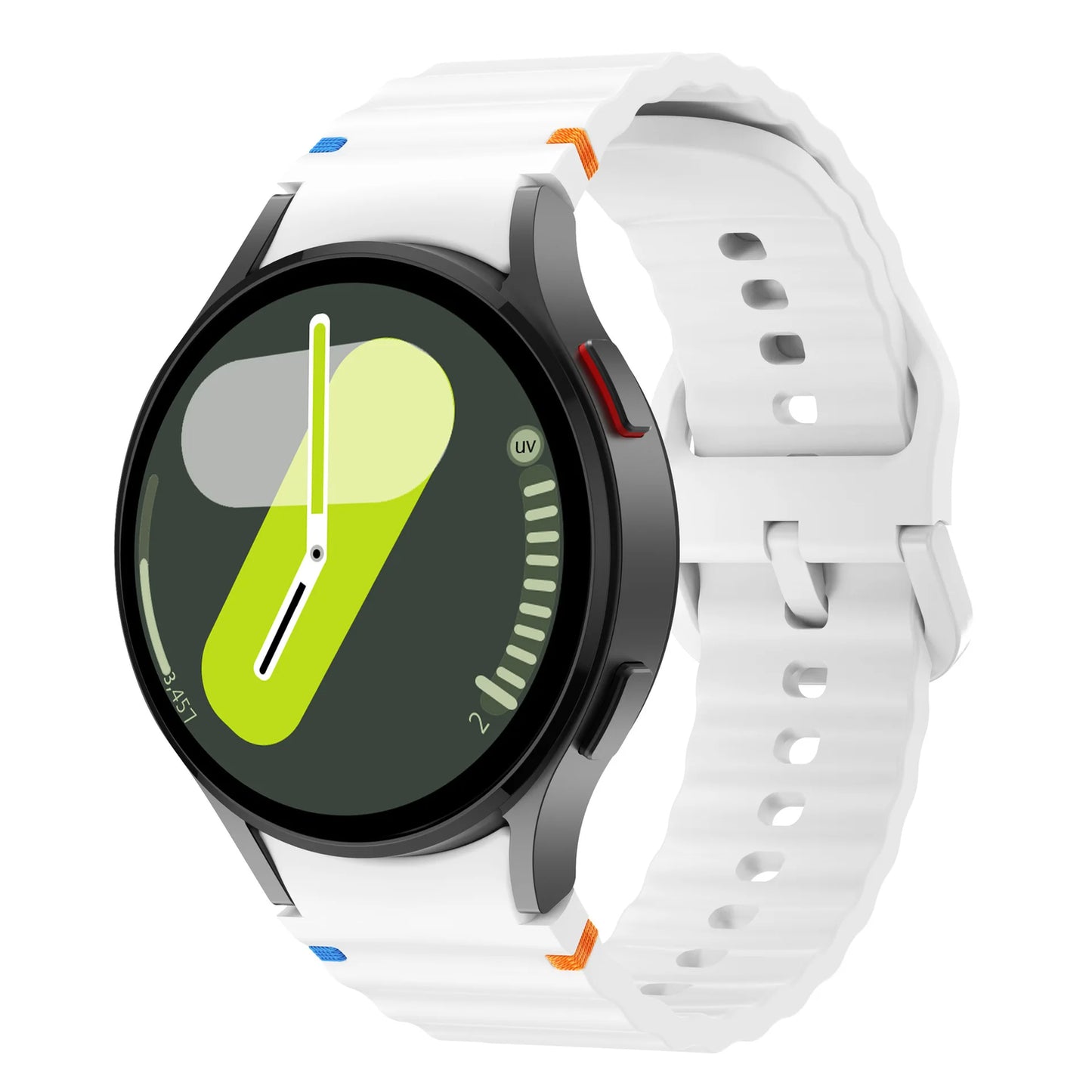 Forwelleny Wavy Silicone Sports Strap • 40mm 44mm • Compatible with Samsung