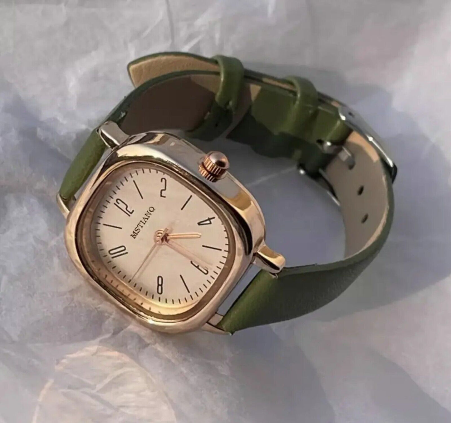Womens Fashion Watch • 25mm • Quartz • 3ATM • Leather Strap • MsTianQ