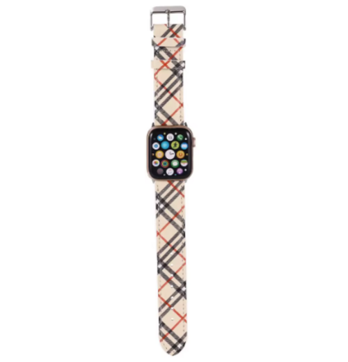 Luxury Leather Watch Band • Compatible with Apple Watch • Fits 38–49mm Series