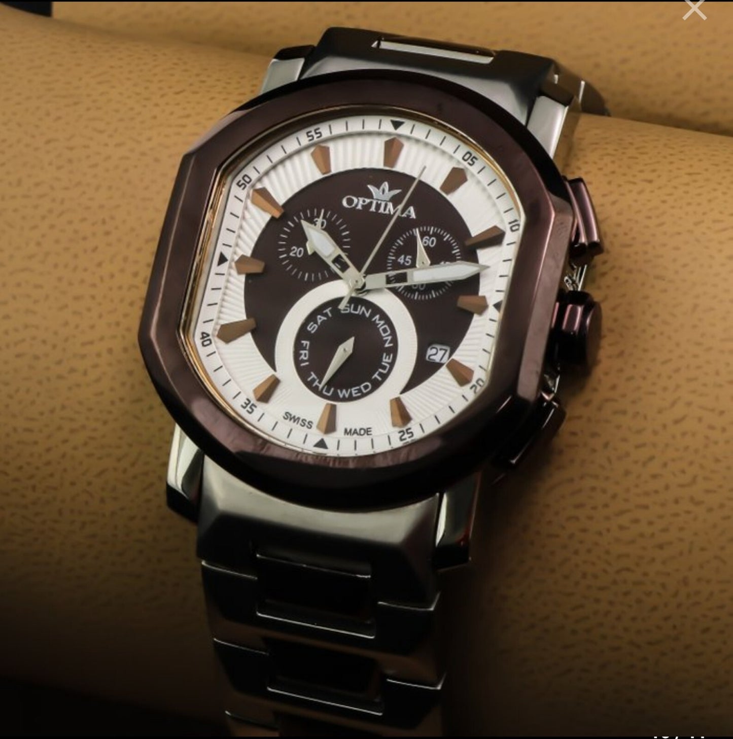 Optima • Swiss Chronograph Watch • 40x44mm • OSC243-SC-1 • Date SubDay