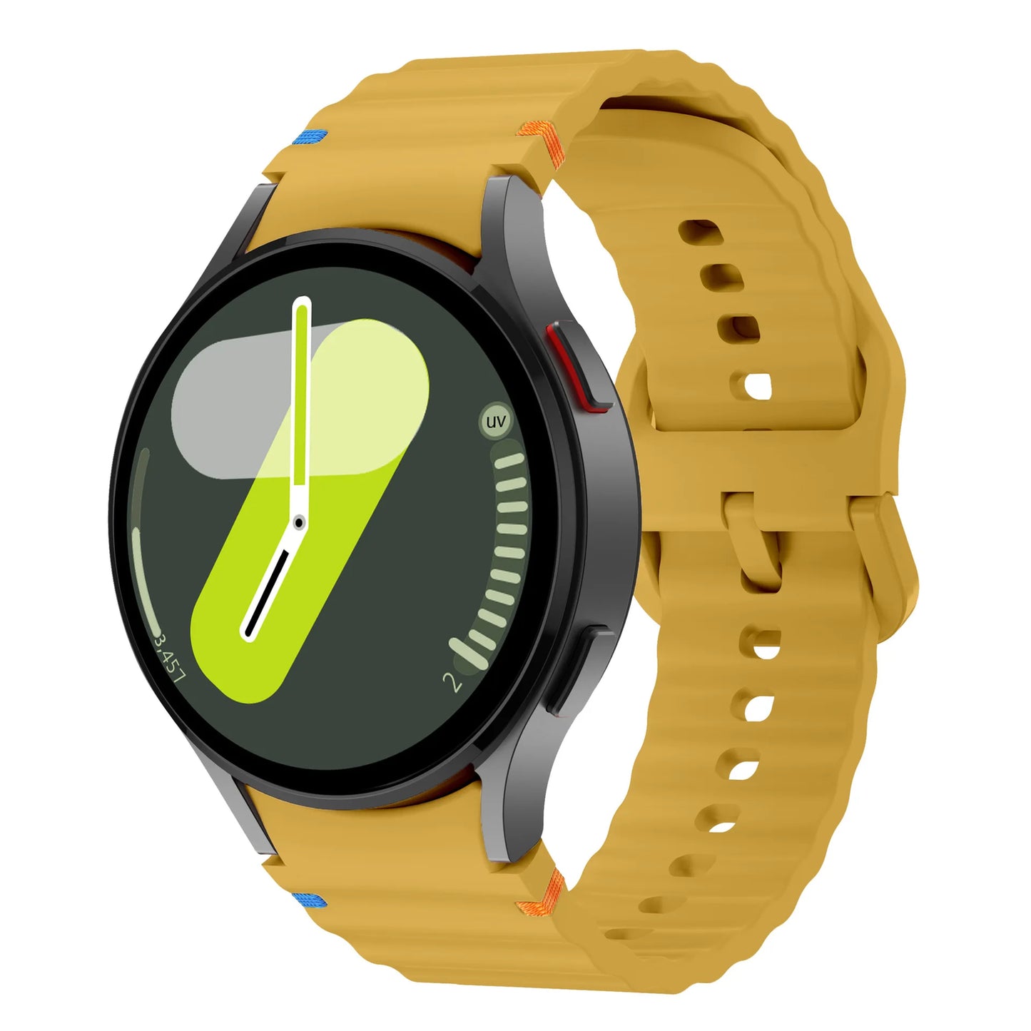Forwelleny Wavy Silicone Sports Strap • 40mm 44mm • Compatible with Samsung