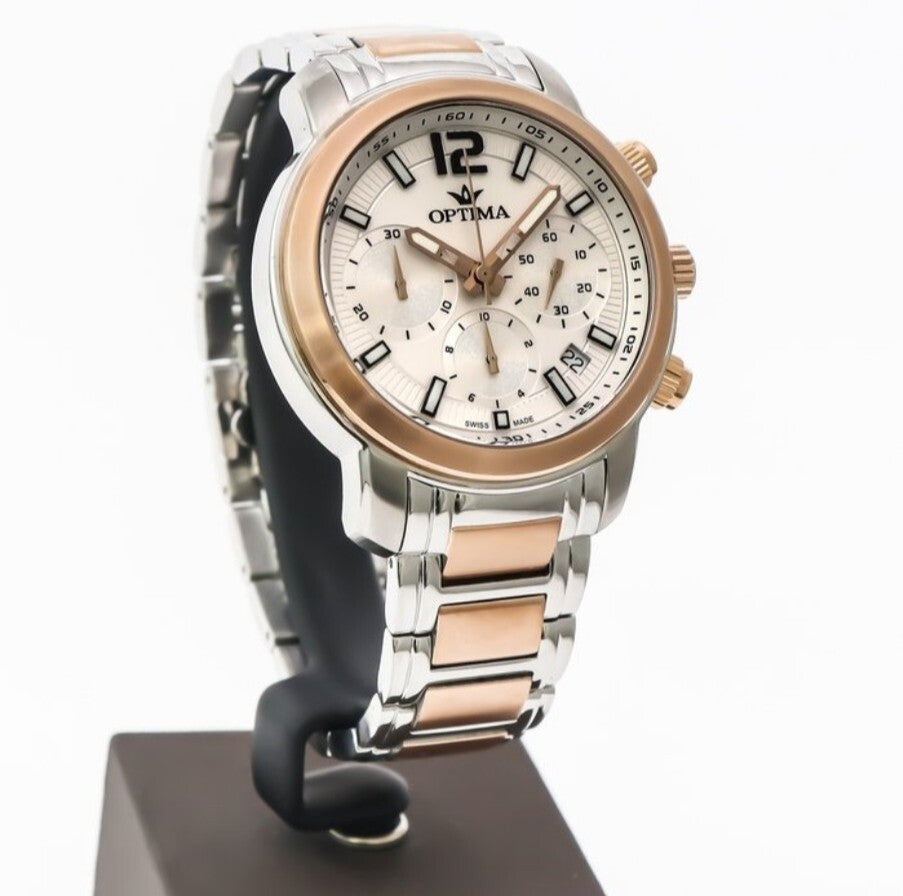 Optima •Swiss Chronograph Watch •OSC399-SR-1 • Day Date Quartz