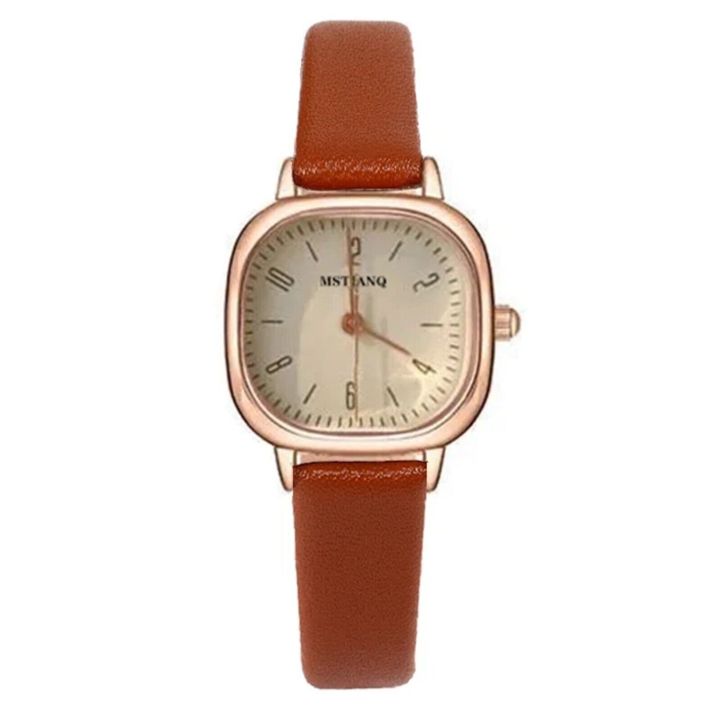 Womens Fashion Watch • 25mm • Quartz • 3ATM • Leather Strap • MsTianQ