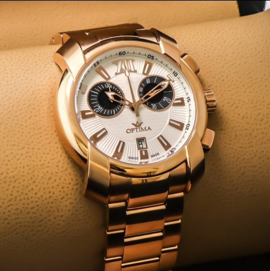 Optima •Swiss Chronograph Watch •OSC275-RR-1 • "Panda" • 43mm • Swiss RONDA