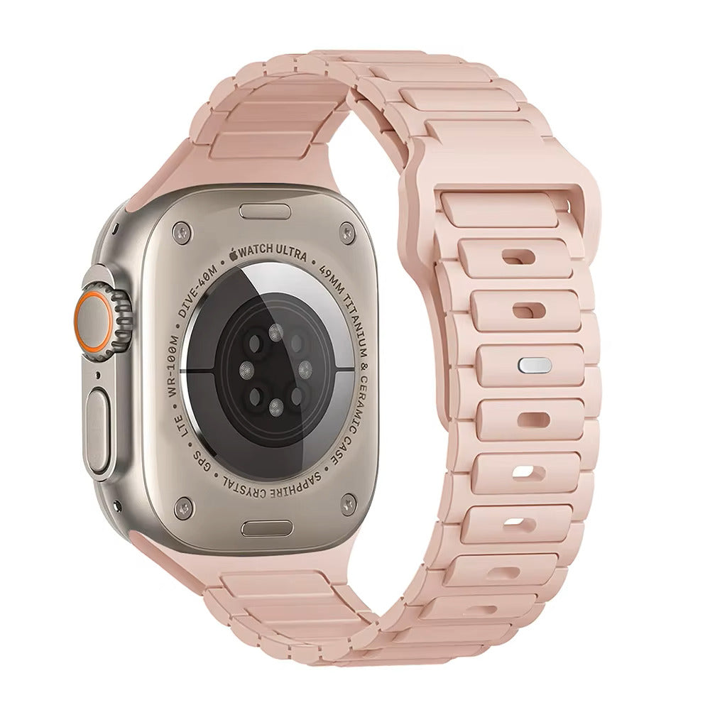 Easy Release • Sport Silicone Strap Compatible w Apple Watch 38/40/41 • 42/44/45