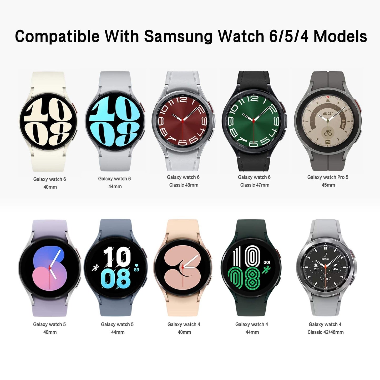 Forwelleny Wavy Silicone Sports Strap • 40mm 44mm • Compatible with Samsung