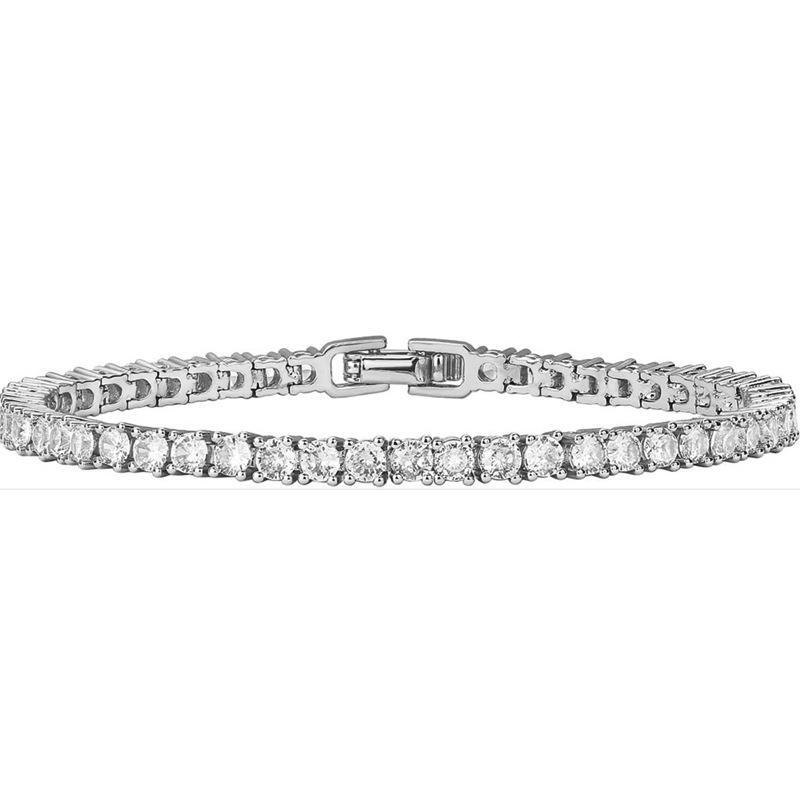 Tennis Bracelets for Men Women • 2 Pack Gold & Silver • 17cm 19cm 21cm