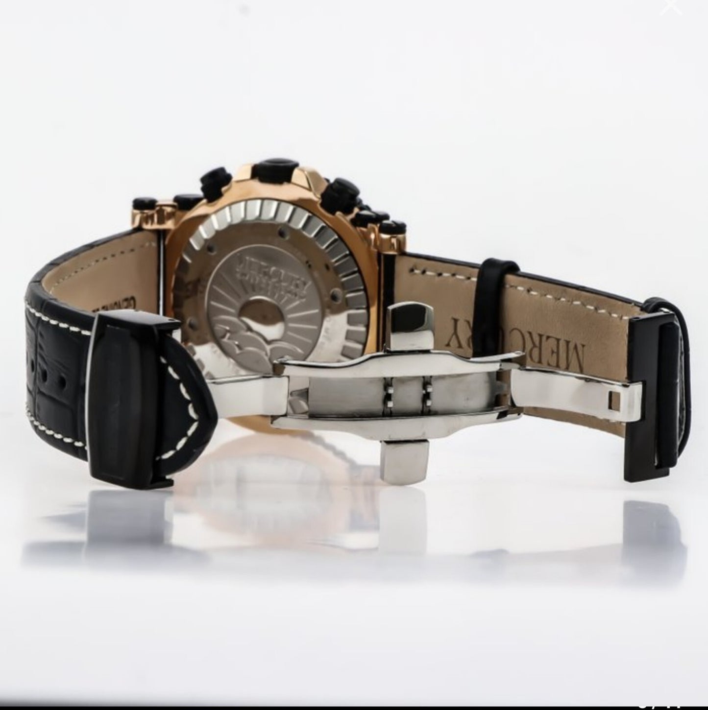 Mercury • 44mm • Swiss Chronograph Watch • ME10200-RBL-S-1 • Leather • Date...