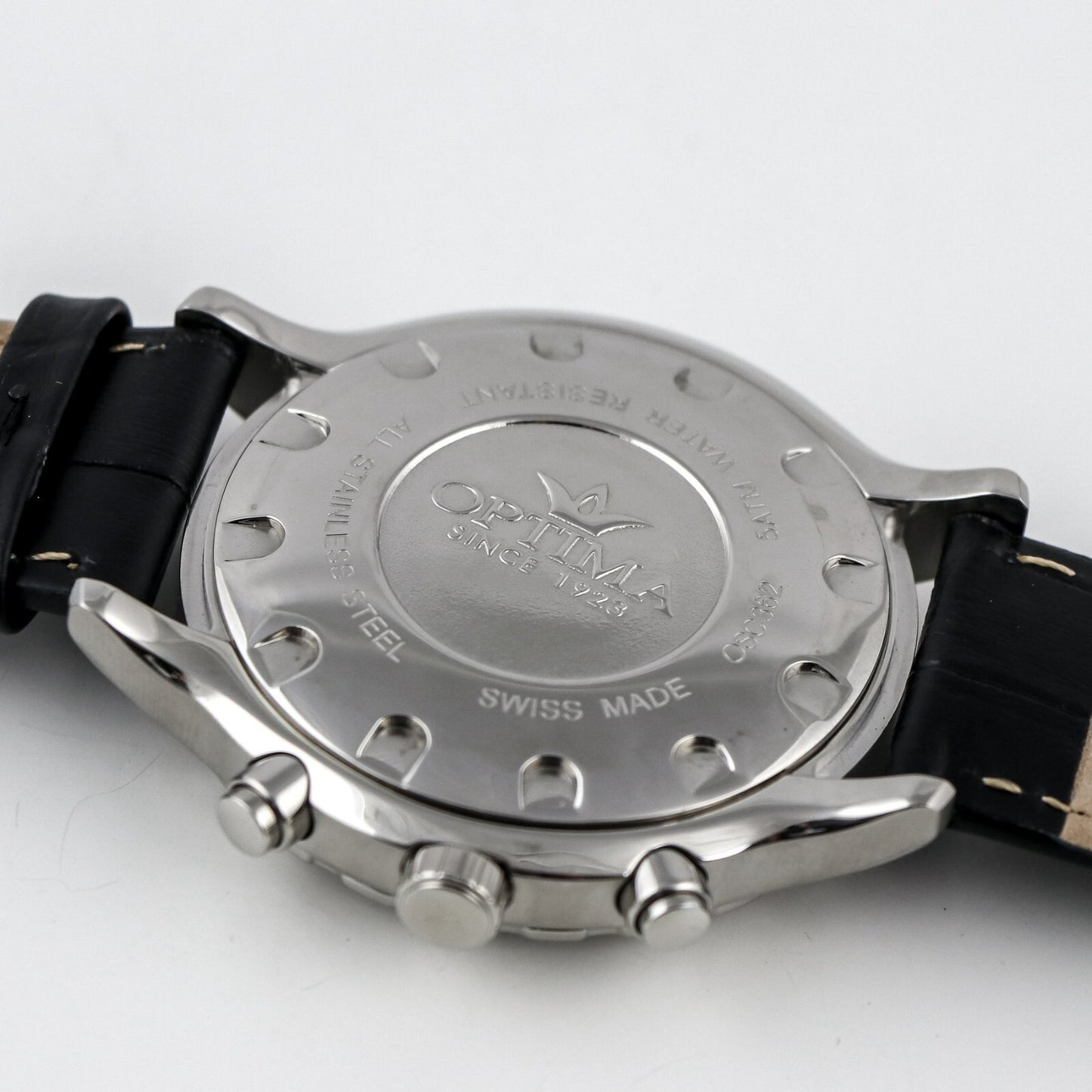 Optima • Swiss Chronograph Watch • Stainless Steel Quartz • 44.5mm 5ATM • OSC362