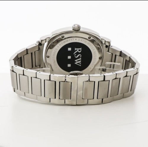 RSW Swiss Watch • Stainless Steel Quartz • 44mm • RSWM117 • WR50m • Mens