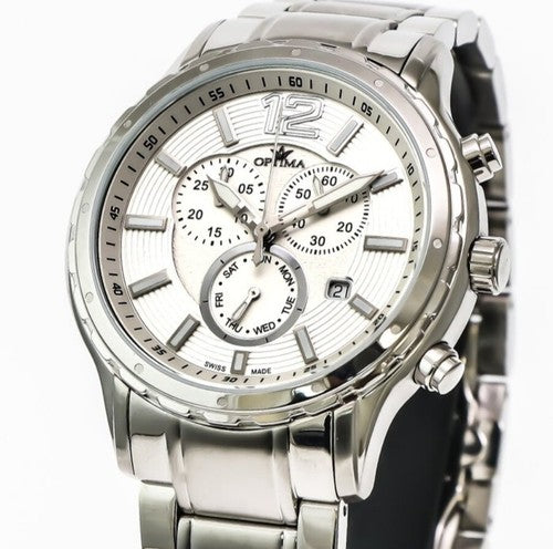 Optima • 44.5mm• Swiss Chronograph Watch • Stainless Steel Quartz • OSC362