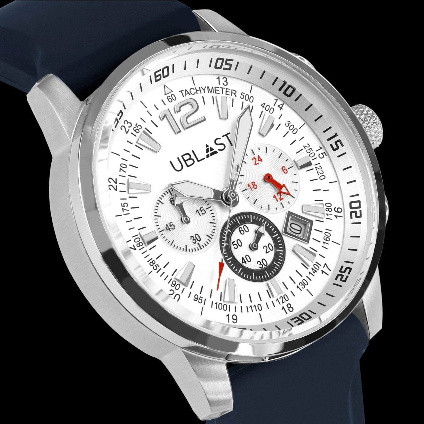 UBLAST • Street Race Chrono Watch • 43mm • Miyota OS20 • 10ATM • UBSR43CBWH