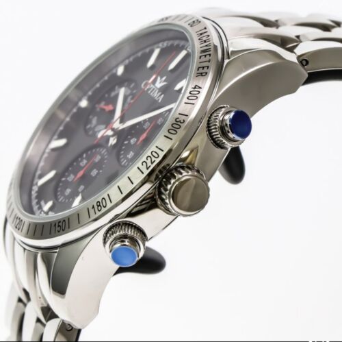 Optima • 44.15mm • Swiss Chronograph Watch • OSC392-SS-3 • WR50M • Date SubDay