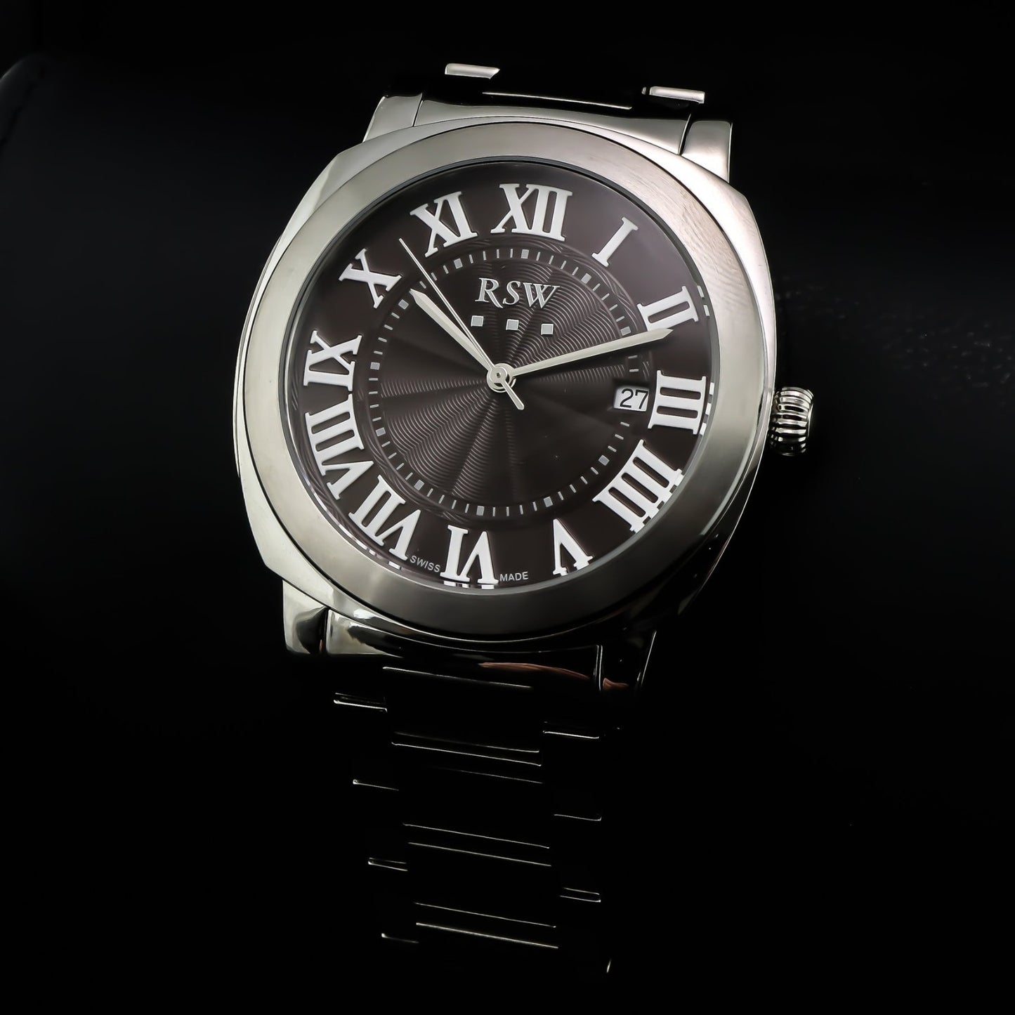 RSW • Swiss Watch • Stainless Steel • 46.80mm• Quartz • 5ATM • RSWM118