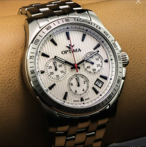 Optima • 48.15mm Swiss Chronograph Watch • Date • WR50M • Quartz • OSC377