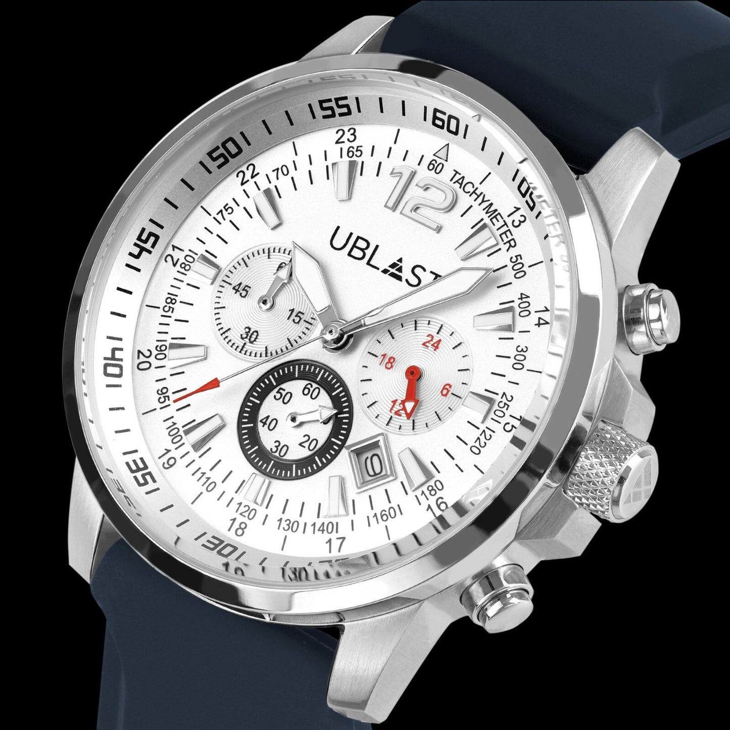 UBLAST • Street Race Chrono Watch • 43mm • Miyota OS20 • 10ATM • UBSR43CBWH