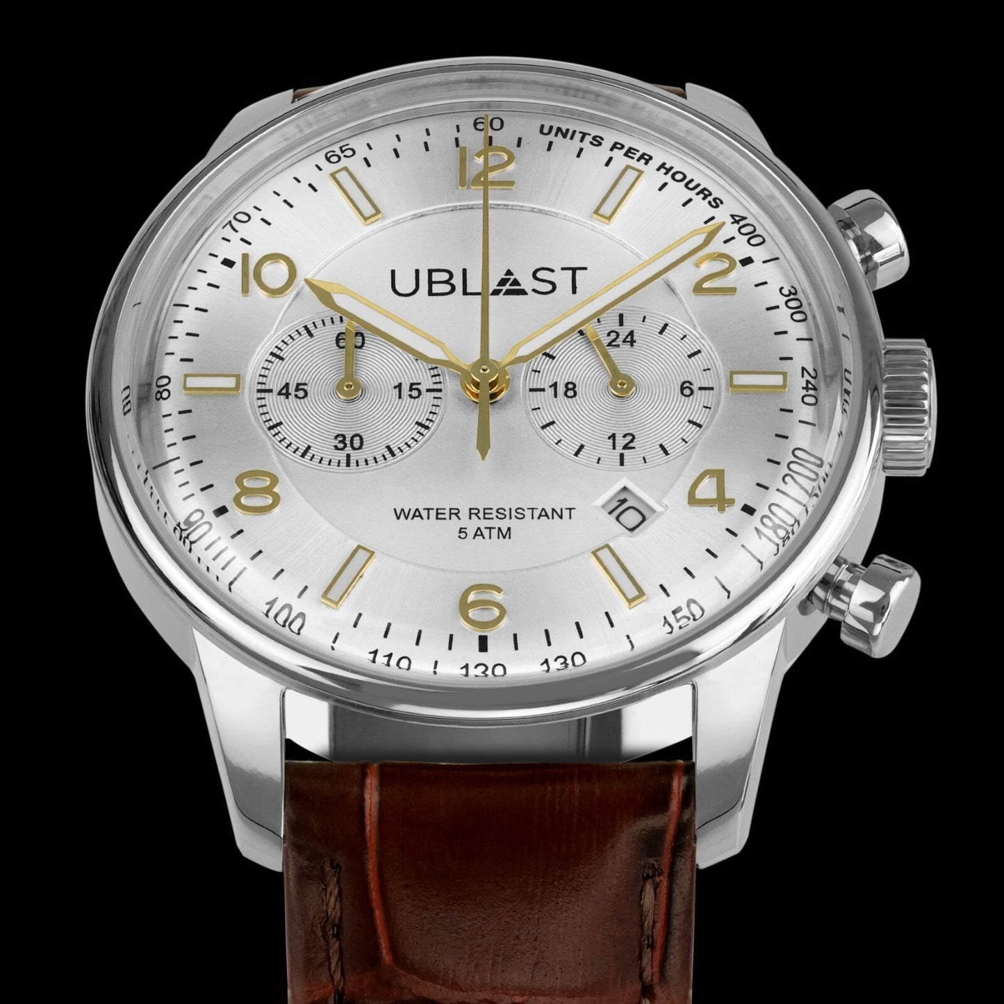 UBLAST • Elegant Chrono Watch • Quartz Miyota 6S21 • 40mm • 5ATM • UBELCH40WH
