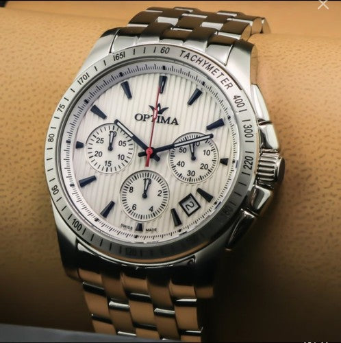 Optima • 48.15mm Swiss Chronograph Watch • Date • WR50M • Quartz • OSC377