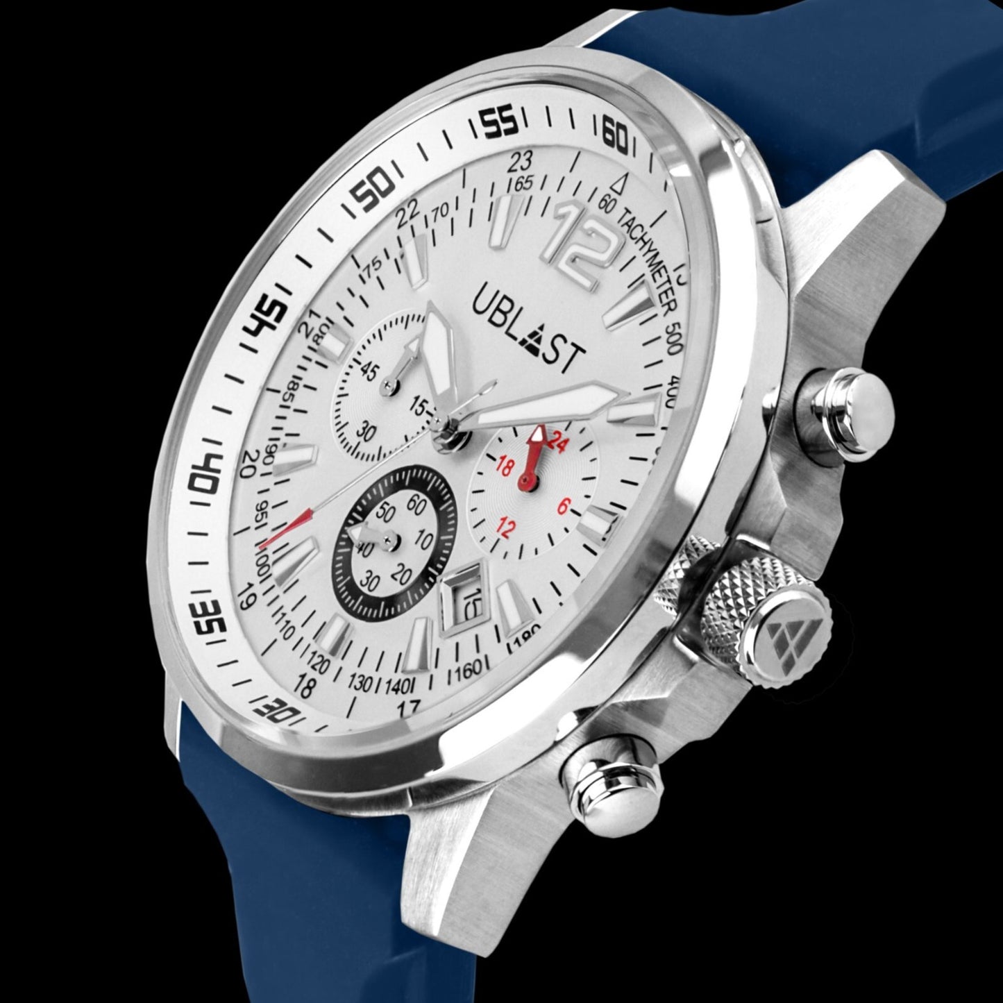 UBLAST • Street Race Chrono Watch • 43mm • Miyota OS20 • 10ATM • UBSR43CBWH