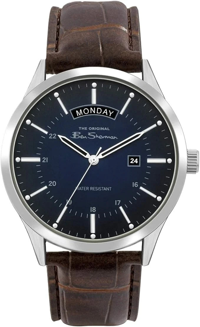 Ben Sherman Men Watch • Stainless Steel • 43mm • Quartz • 3ATM • BS022BR